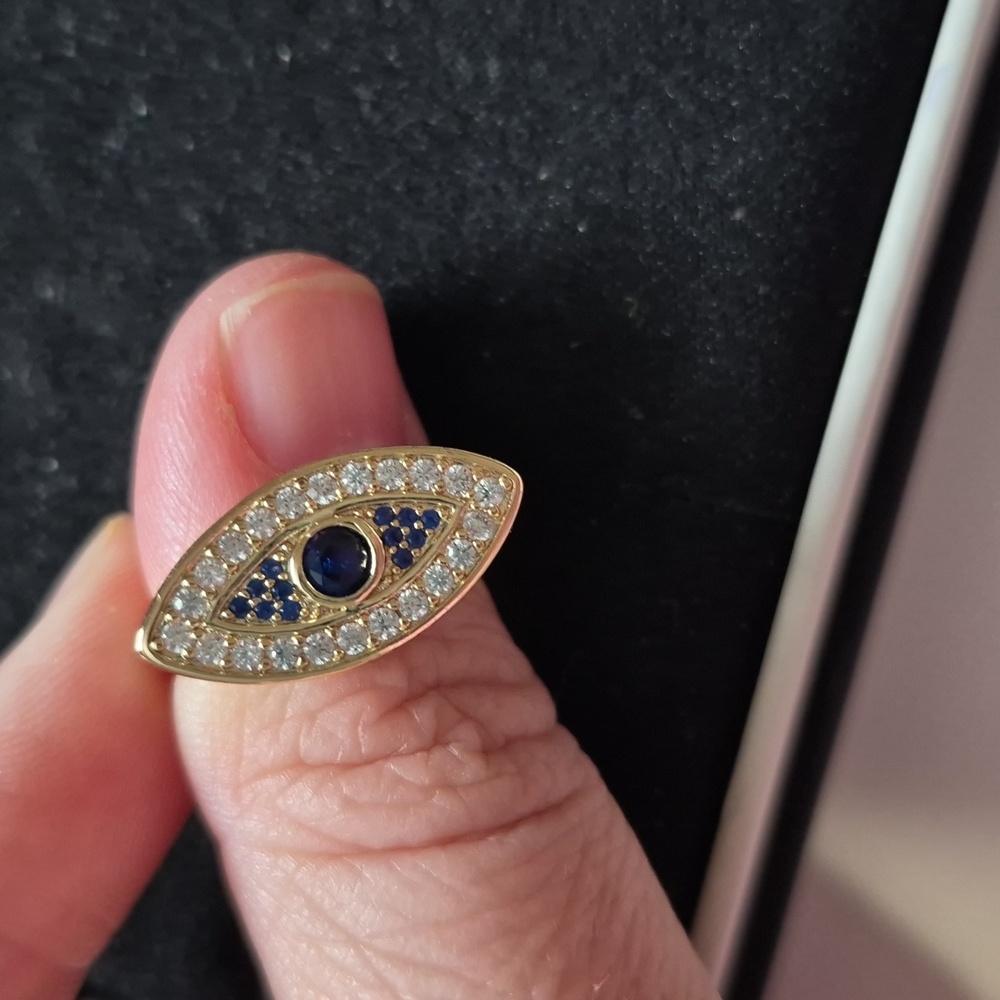 ⚡️Sale Elegant Gold and Blue Eye Ring - Picture 6 of 6